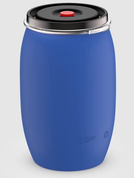 120 Liter SDFass FlüDi, PE, blau, rund, 6,9 kg (ab 37,93/Stück inkl. Versand)